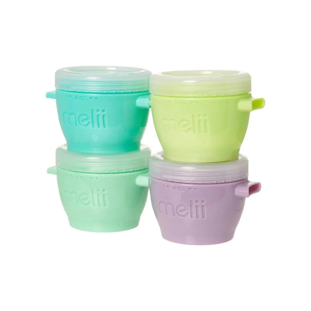 4 Recipientes Herméticos em Silicone Melii Snap & Go Midi 118 ml