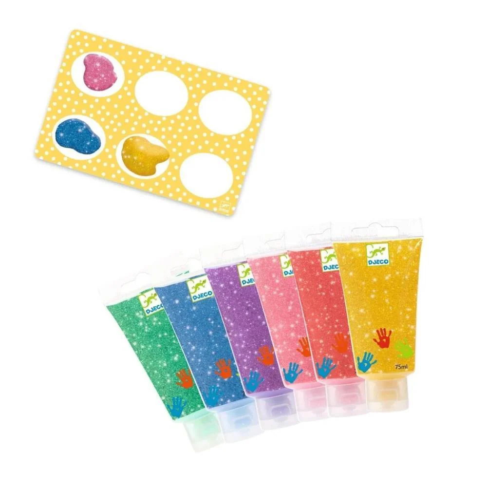 6 Tintas Glitter para Pintar com os Dedos - Image 2