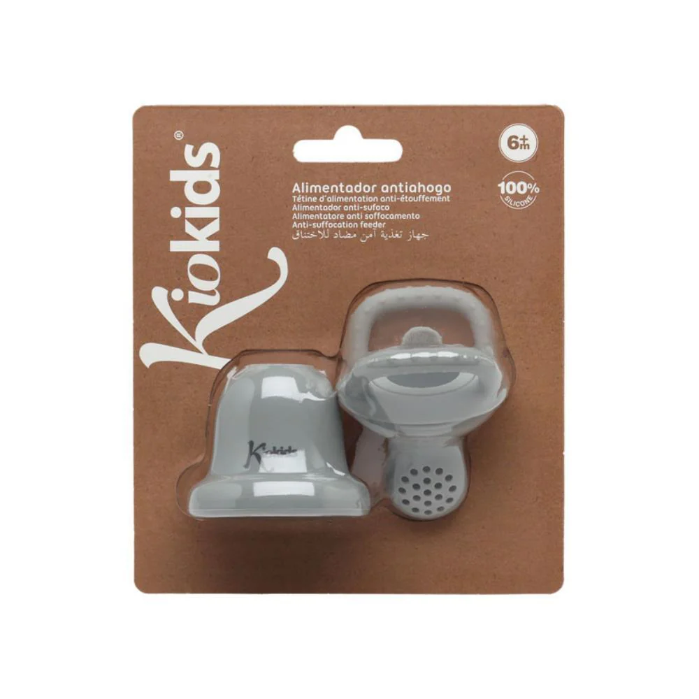Dispensador de Alimentos em Silicone com Tampa KioKids Cinza - Image 3