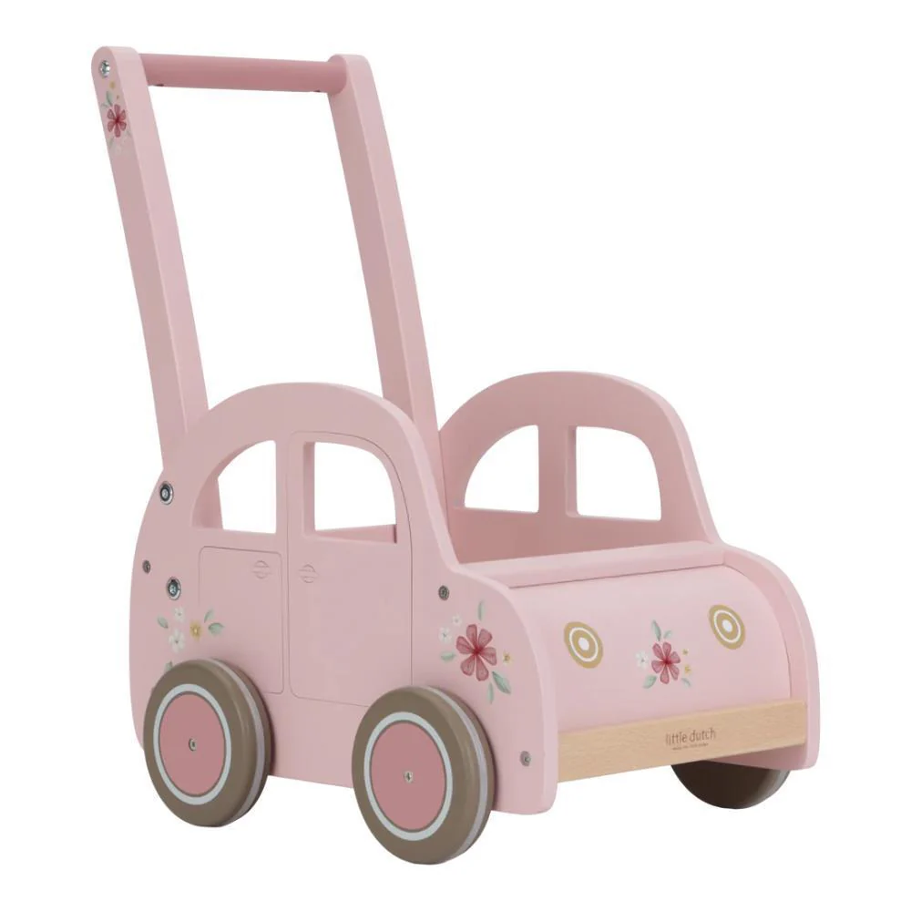 Andador Carro em Madeira Little Dutch Pink