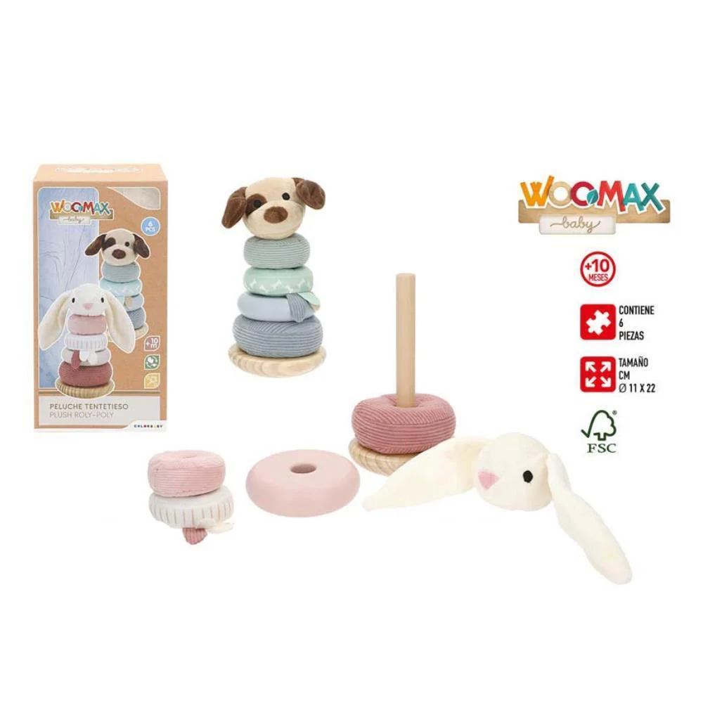 Pirâmide de Argolas Soft Woomax Baby 6 Peças - Image 4
