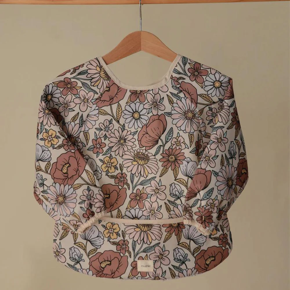 Babete com Mangas Mushie Retro Flowers - Image 2