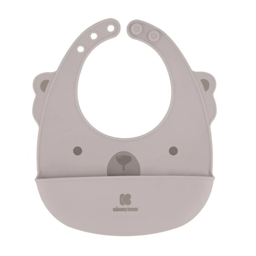 Babete em Silicone Kikkaboo Bear Beige