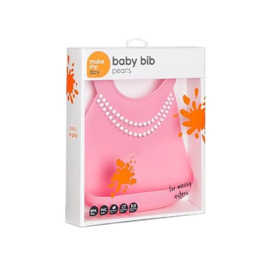 Babete em Silicone Make My Day Pearls Rosa - Image 2
