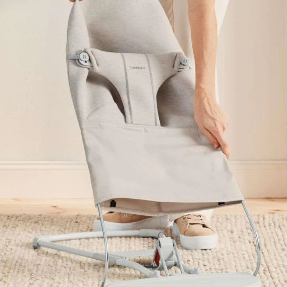 Espreguiçadeira BabyBjörn Bliss 3D Jersey Light Beige - Image 3