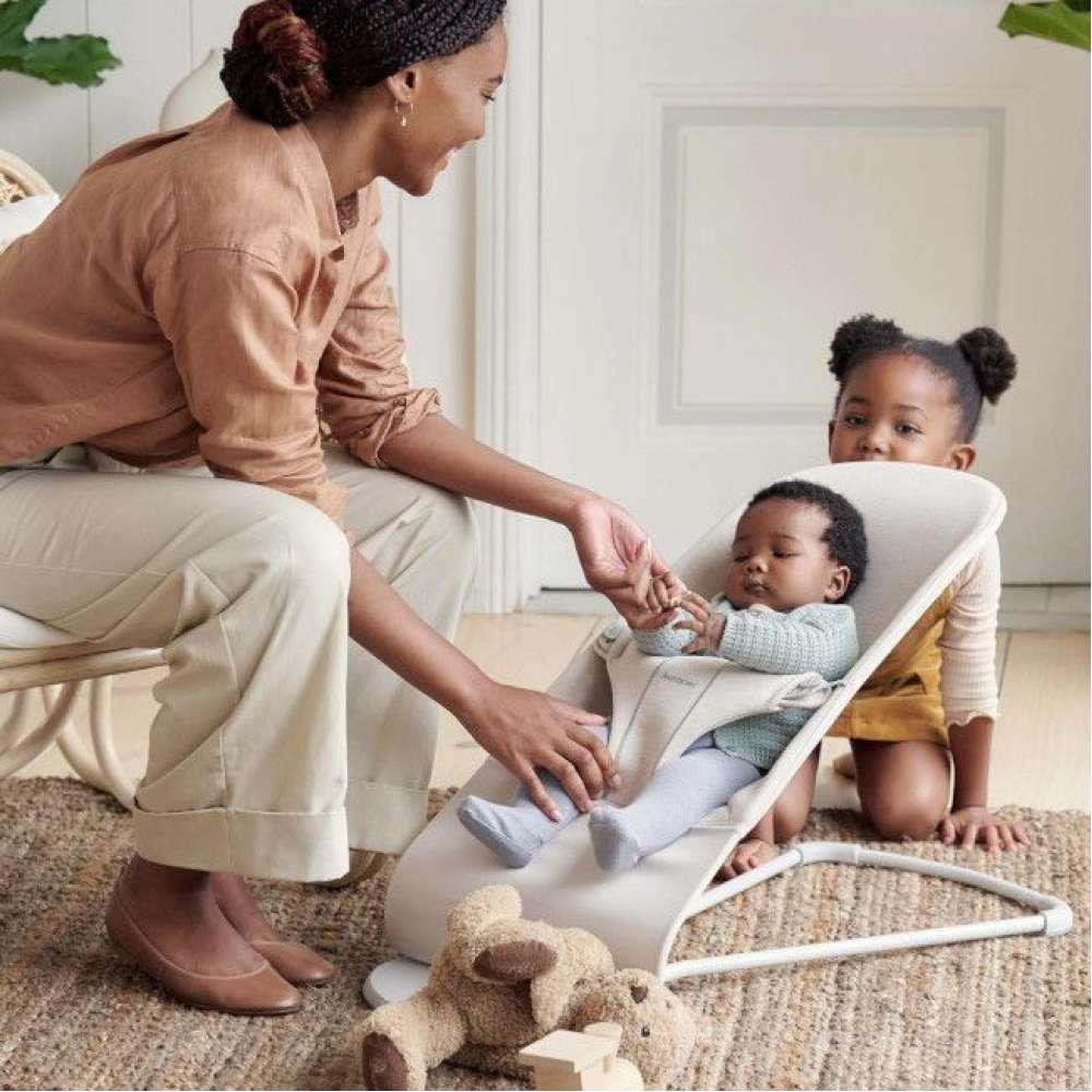 Espreguiçadeira BabyBjörn Bliss 3D Jersey Light Beige - Image 4