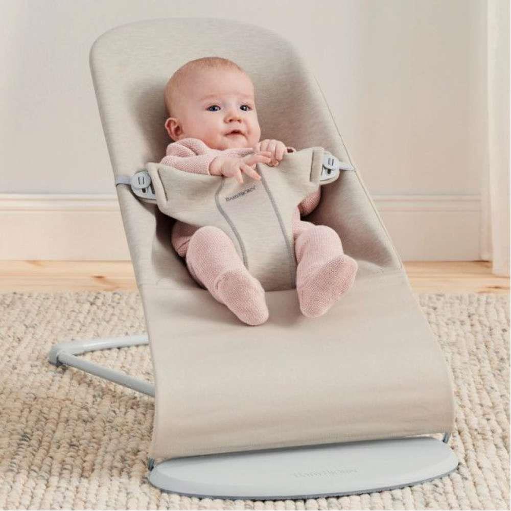 Espreguiçadeira BabyBjörn Bliss 3D Jersey Light Beige - Image 5