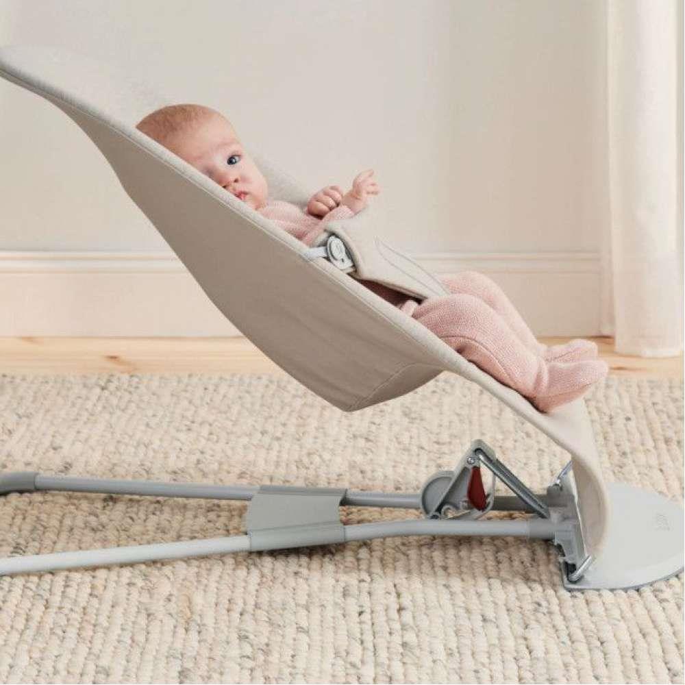 Espreguiçadeira BabyBjörn Bliss 3D Jersey Light Beige - Image 6