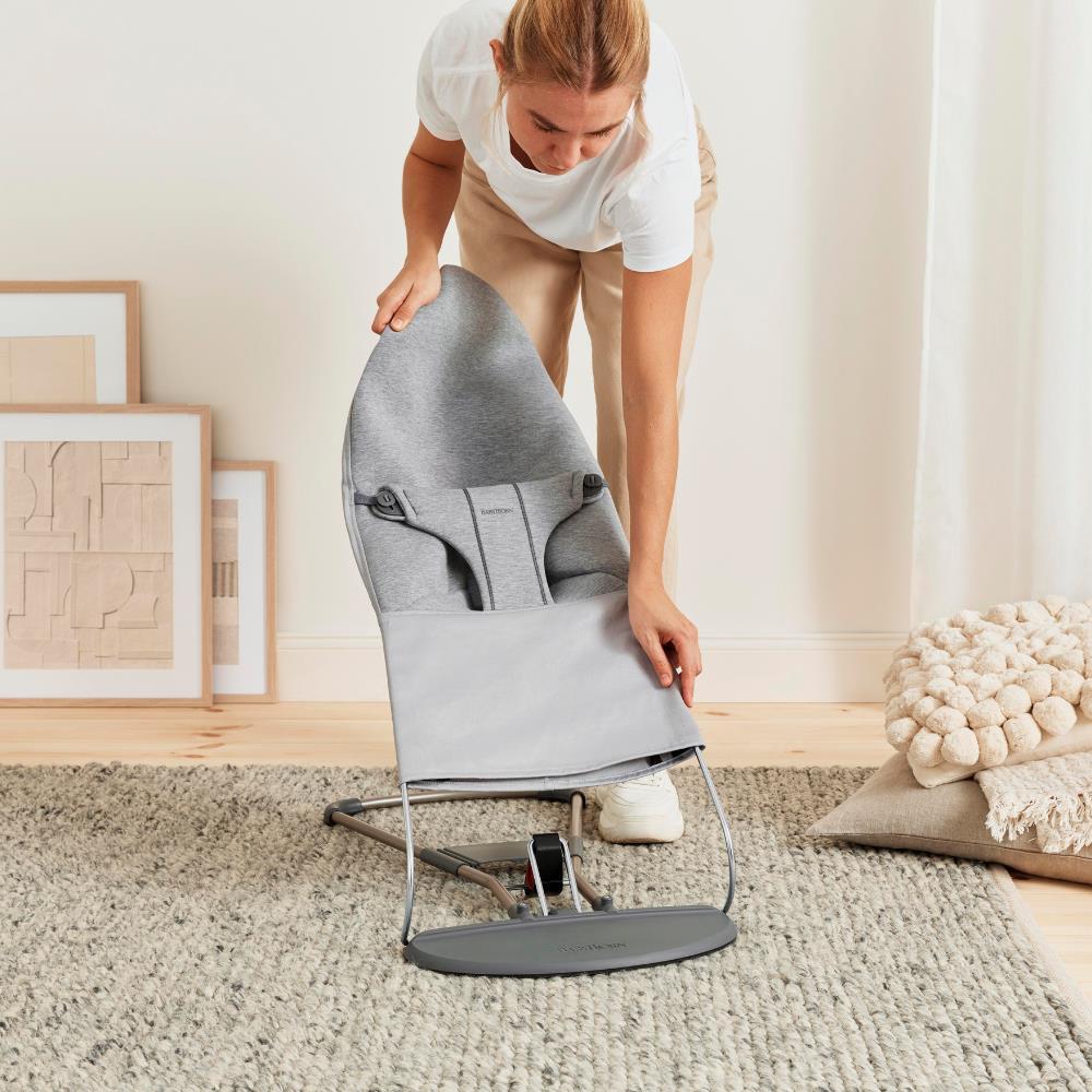 Espreguiçadeira BabyBjörn Bliss 3D Jersey Light Grey - Image 16