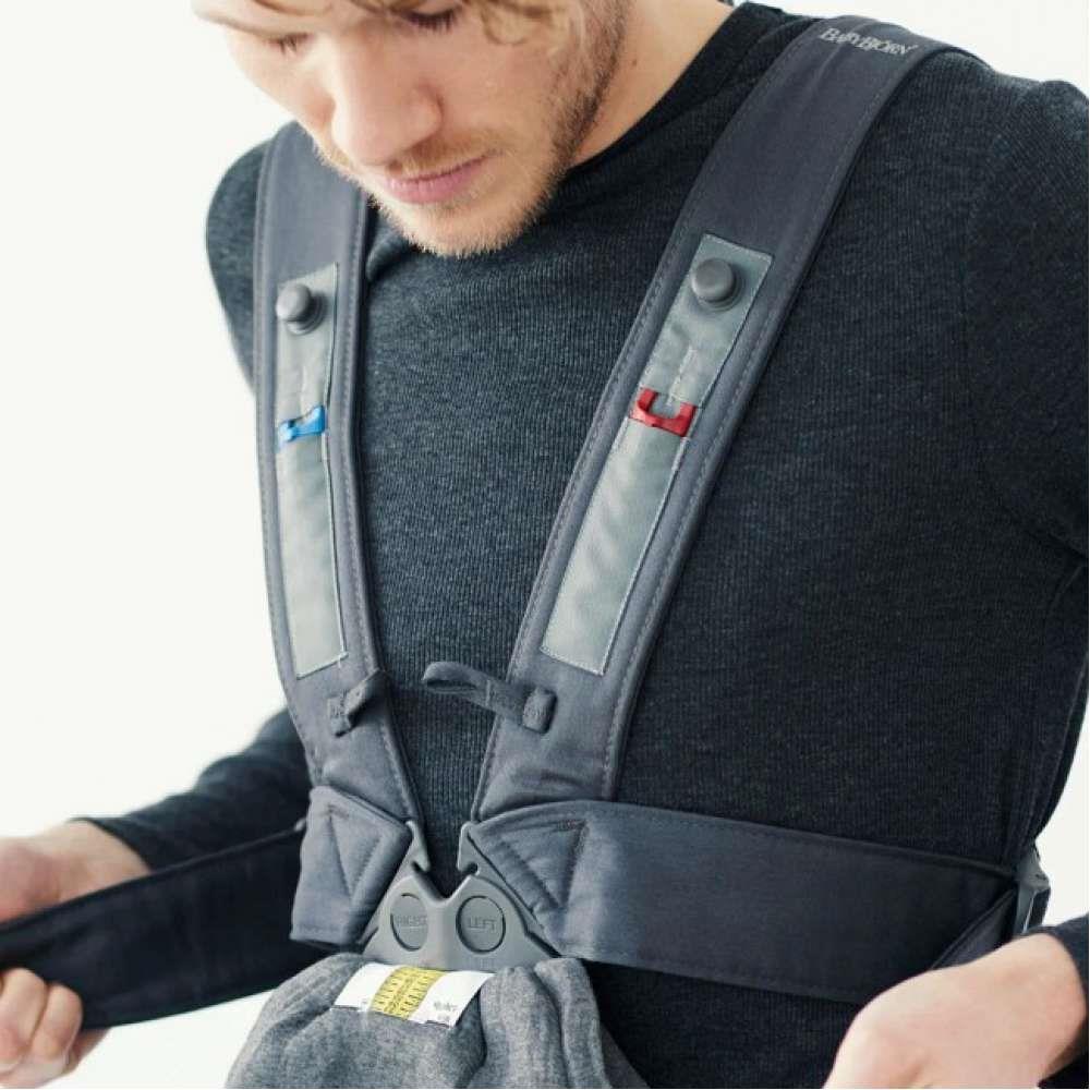 Marsúpio/Porta-Bebés BabyBjörn Mini 3D Jersey Cinza Escuro - Image 3