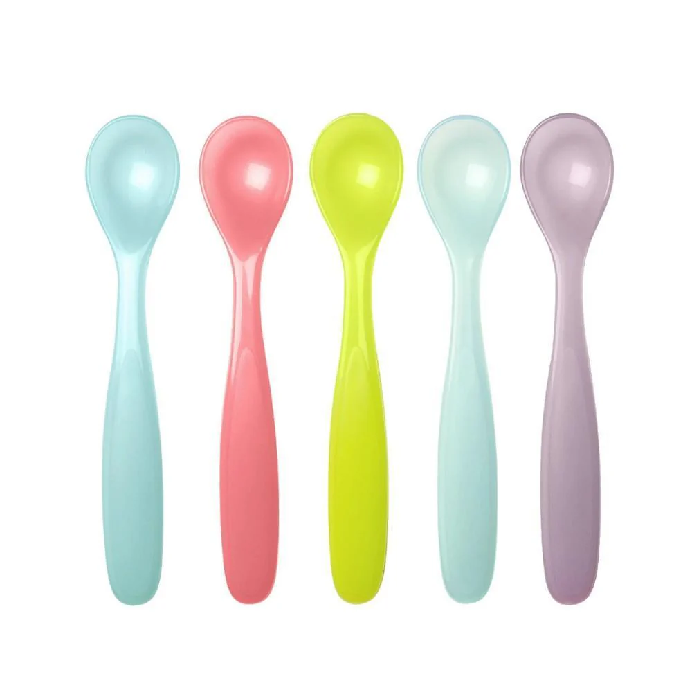 5 Colheres Flexíveis +4M Cores Pastel