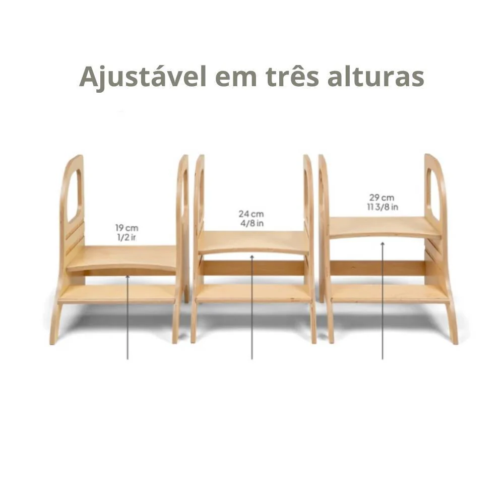 Banco de Altura Ajustável Ette Tete Miimo em Madeira - Image 2