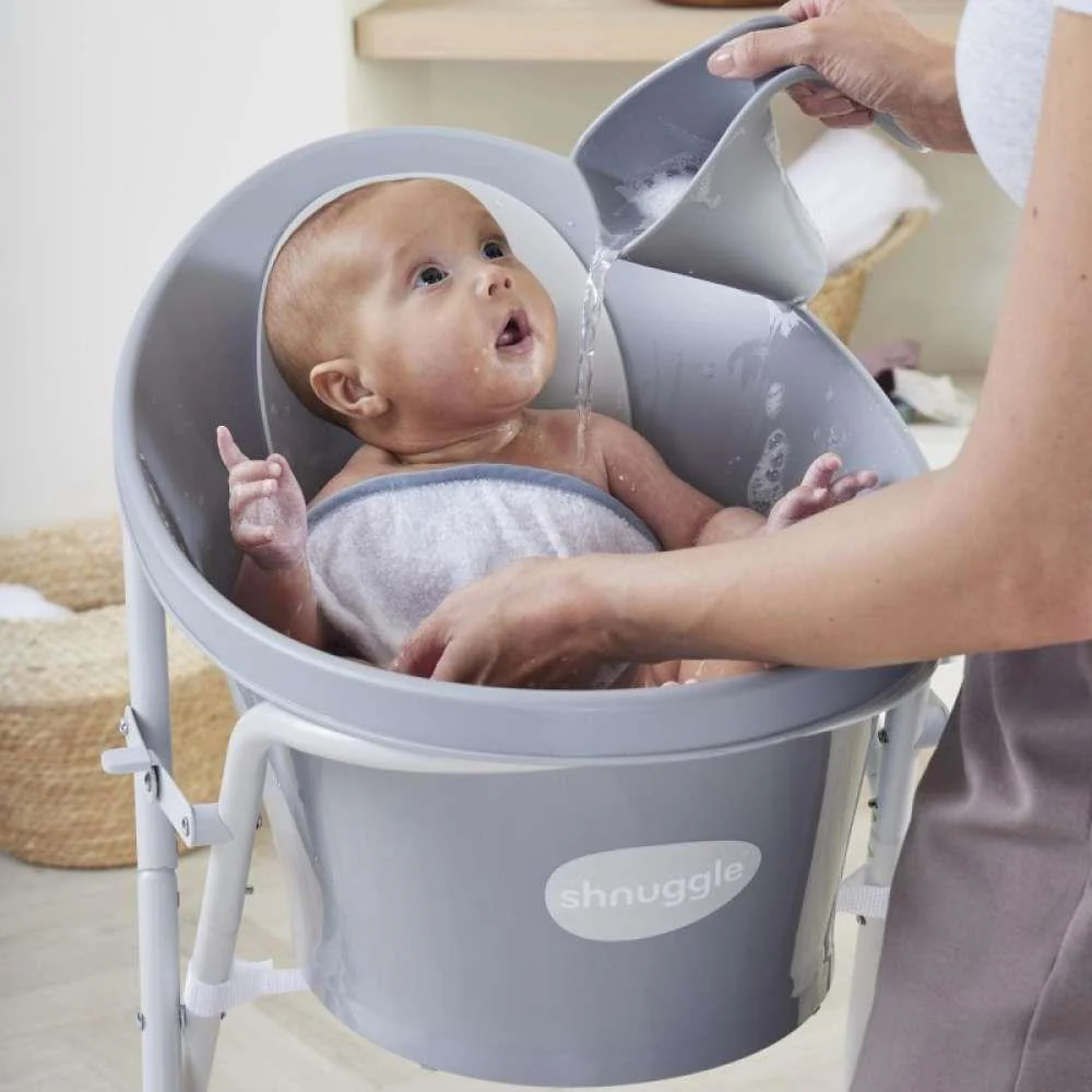 Pack Banheira Shnuggle Pebble Grey e Suporte - Image 3