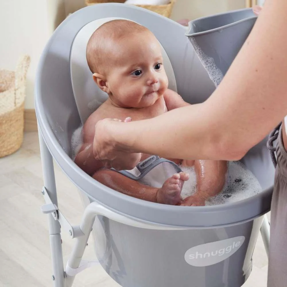 Pack Banheira Shnuggle Pebble Grey e Suporte - Image 4
