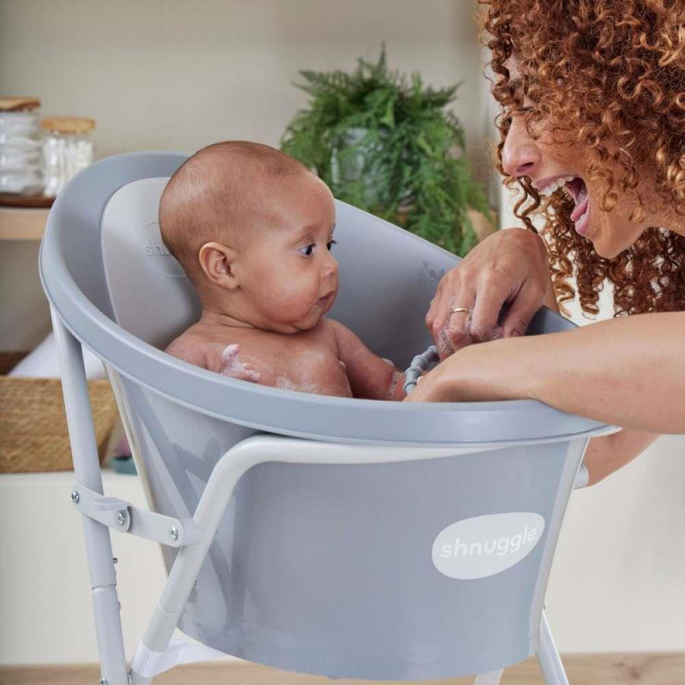 Pack Banheira Shnuggle Pebble Grey e Suporte - Image 5