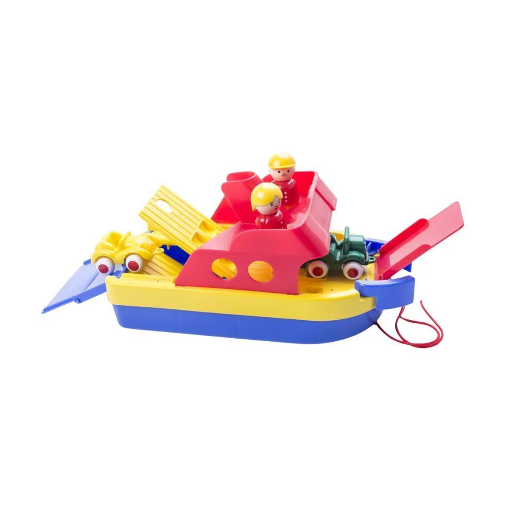Barco com 4 Carros 30 cm