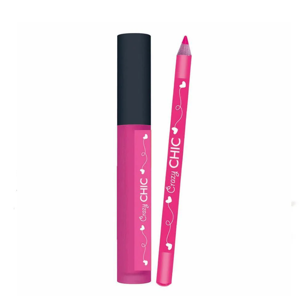 Baton Gloss e Lápis para Lábios Clementoni Crazy Chic Strawberry