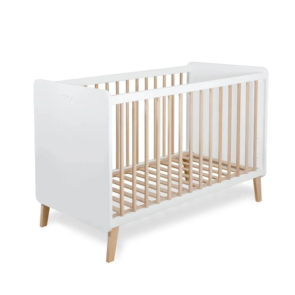Berço Micuna Trevi Branco/Cera Natural 120x60cm