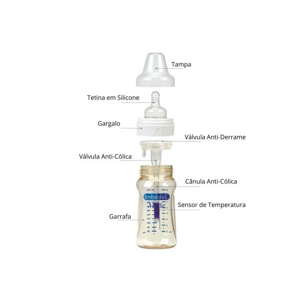 Biberão Bebé duE Medic 260ml +3m - Image 3