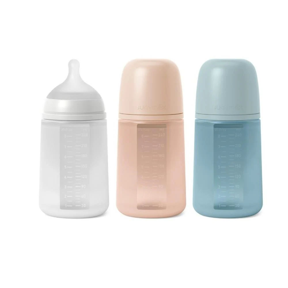 Biberão Suavinex em Silicone Fluxo M Soft Colours 240ml
