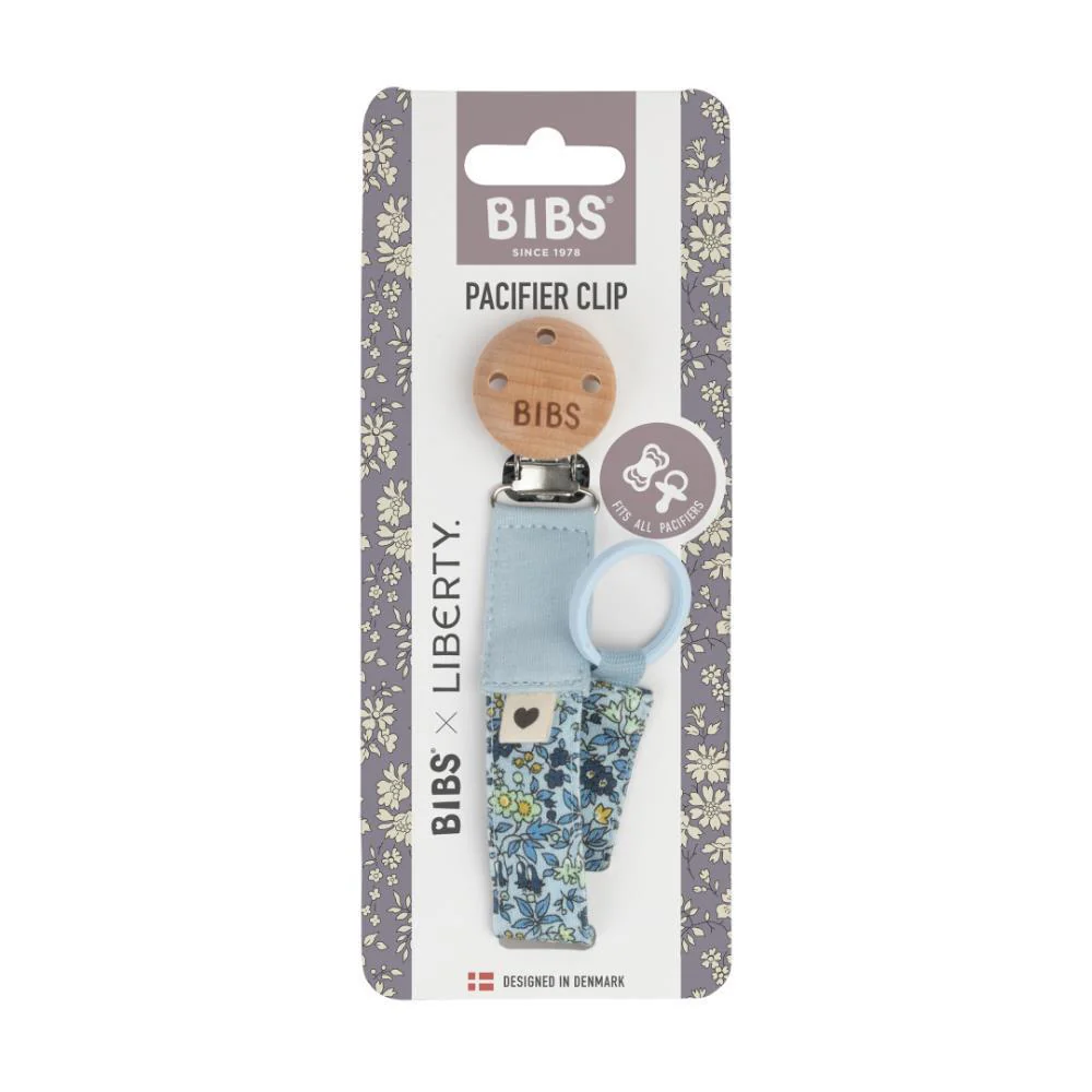 Corrente para Chupeta Bibs Liberty Chamomile Lawn Baby Blue - Image 2