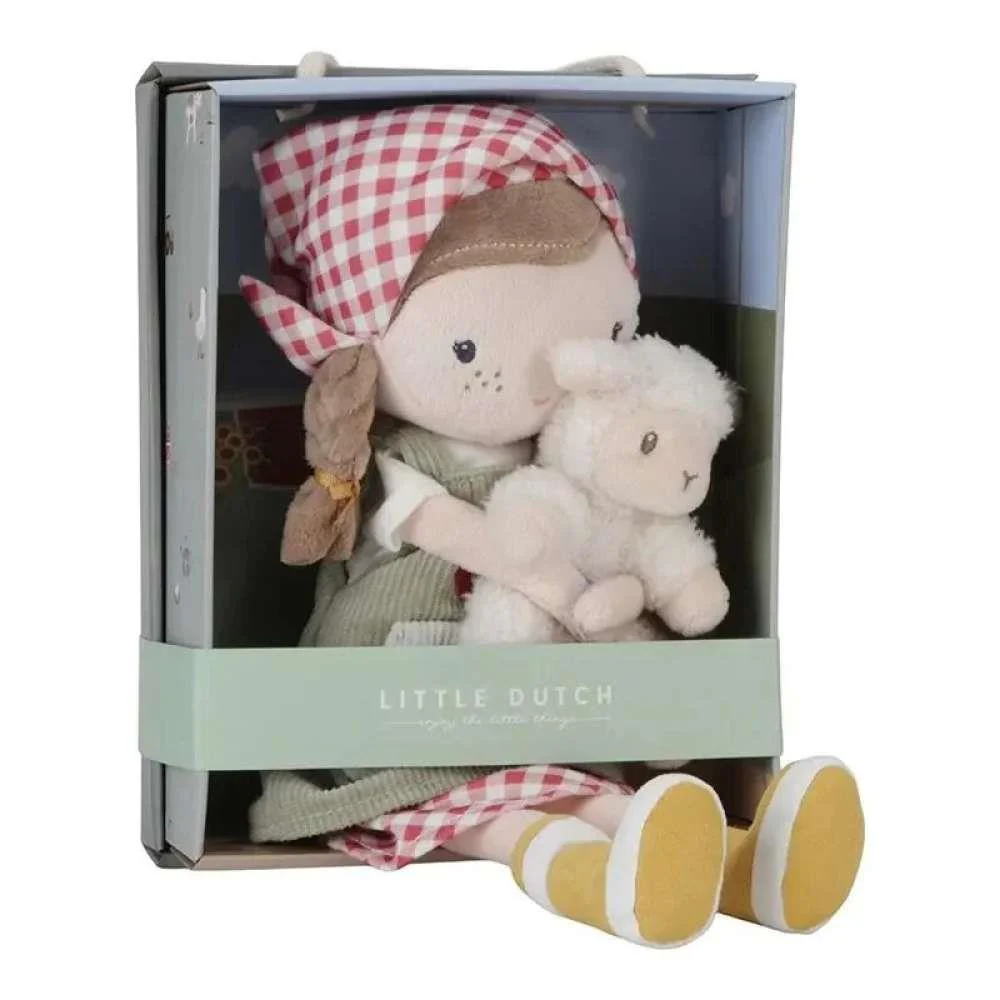 Boneca de Peluche Little Dutch Rosa Agricultora com Ovelha 35cm - Image 4