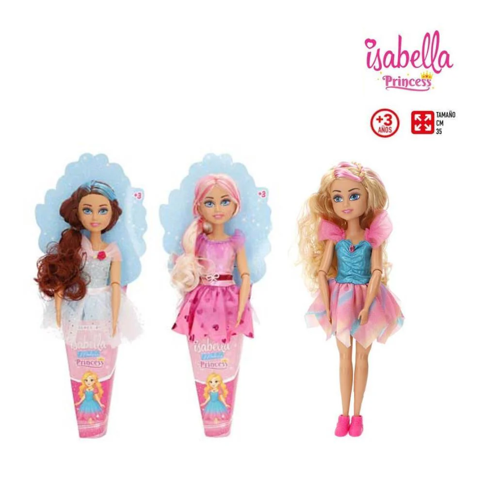 Boneca  Princesa Isabella com Cone 30 cm - Image 3