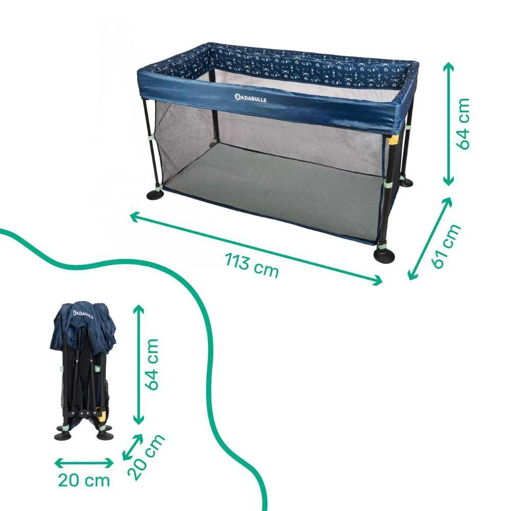 Cama de Viagem Badabulle Easy Clip Azul - Image 5