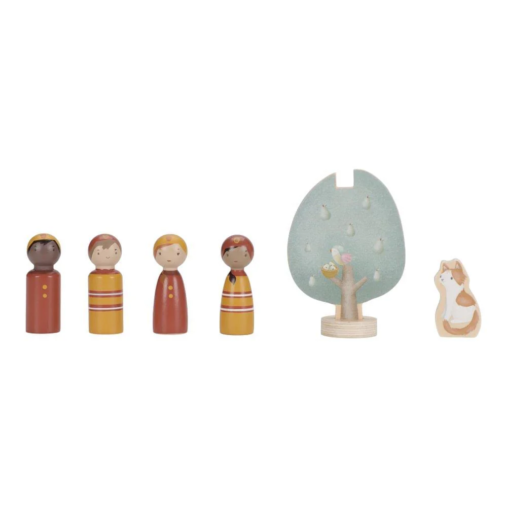 Camião de Bombeiros com Figuras em Madeira Little Dutch - Image 6