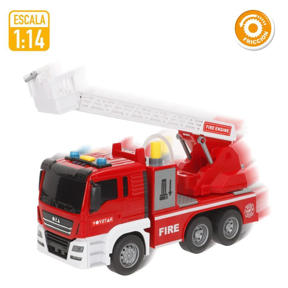 Camião dos Bombeiros com Bomba de Água, Sistema de Fricção, Luz e Som 1:14 - Image 3