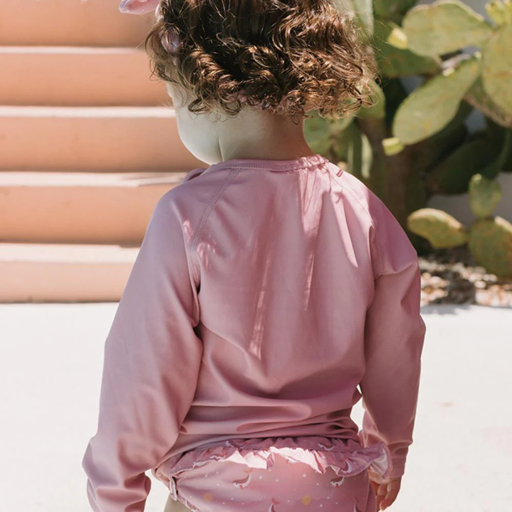 Camisola de Praia de Manga Comprida UPF50+ Monnëka Whale Pink 1-2 Anos - Image 4