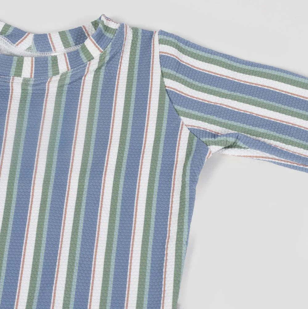 Camisola de Praia Walking Mum Summer Strips UPF50+ Tamanho M 12-24m - Image 3