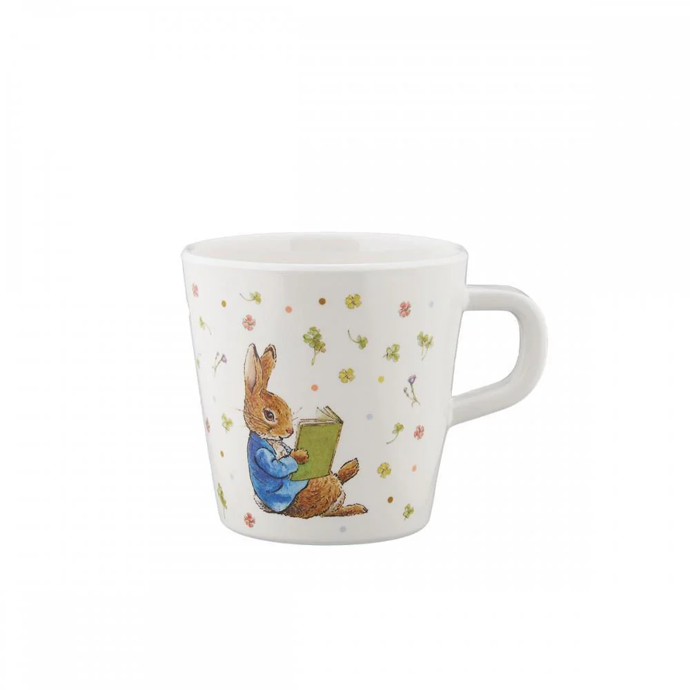 Caneca em Melamina Peter Rabbit Flores Branco 180ml