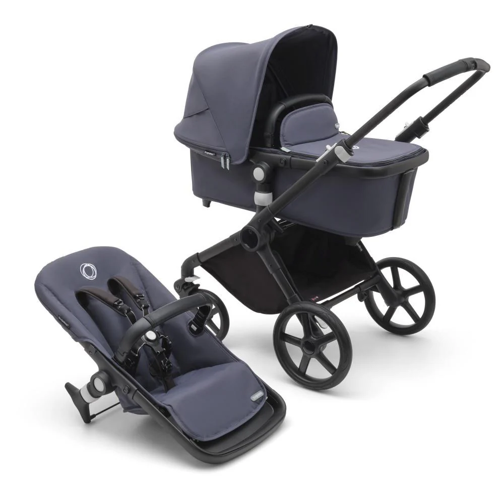 Carrinho Bugaboo Fox Cub Completo Black/Stormy Blue - Image 2