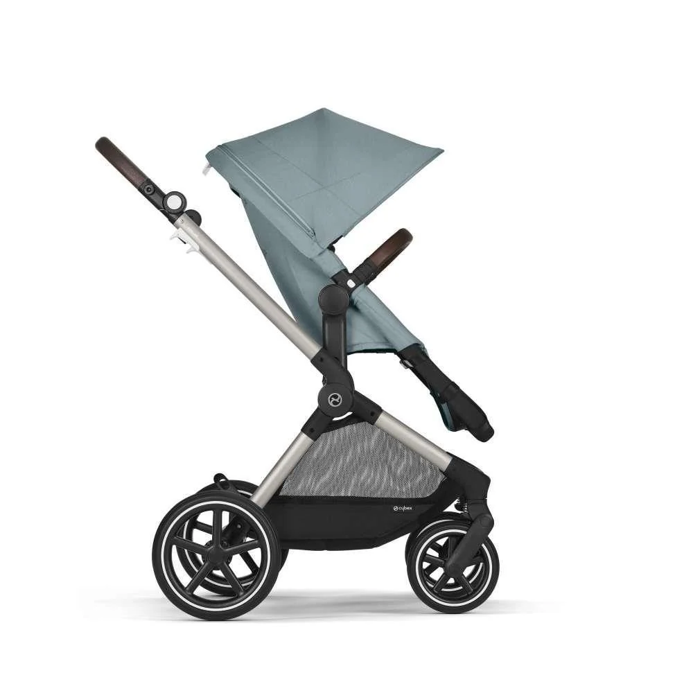 Carrinho Cybex Eos Lux 2 em 1 TPE Stormy Blue - Chassis Taupe - Image 2