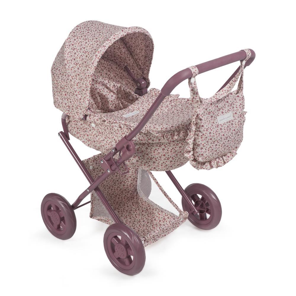 Carrinho para Boneca com Alcofa Pasito a Pasito Cherry Flowers