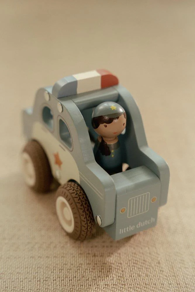 Carro de Polícia com Figura Madeira Little Dutch - Image 7