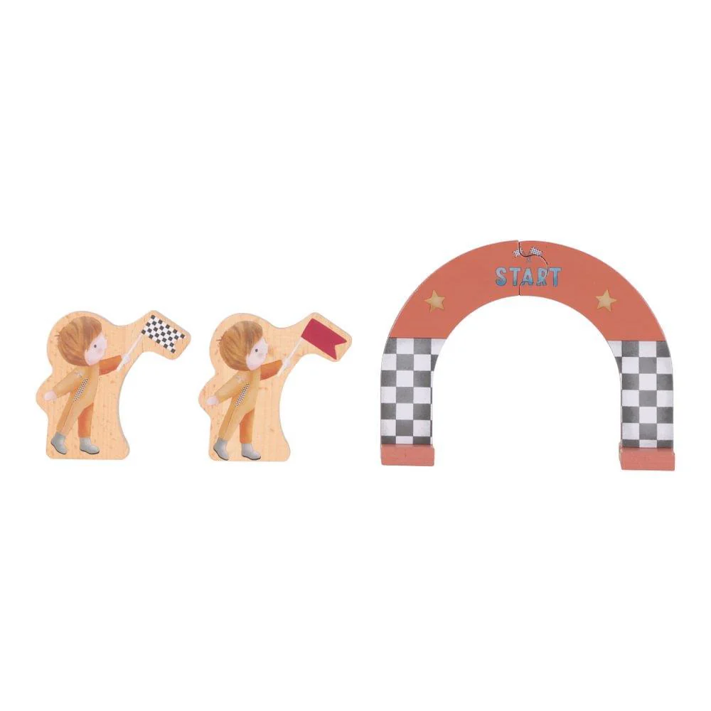 Carros de Corrida em Madeira e Mala com Pista Little Dutch - Image 9
