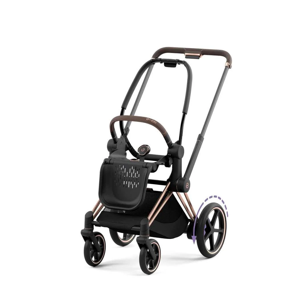 Chassis Cybex Platinum e-Priam e Estrutura do Assento Rosegold