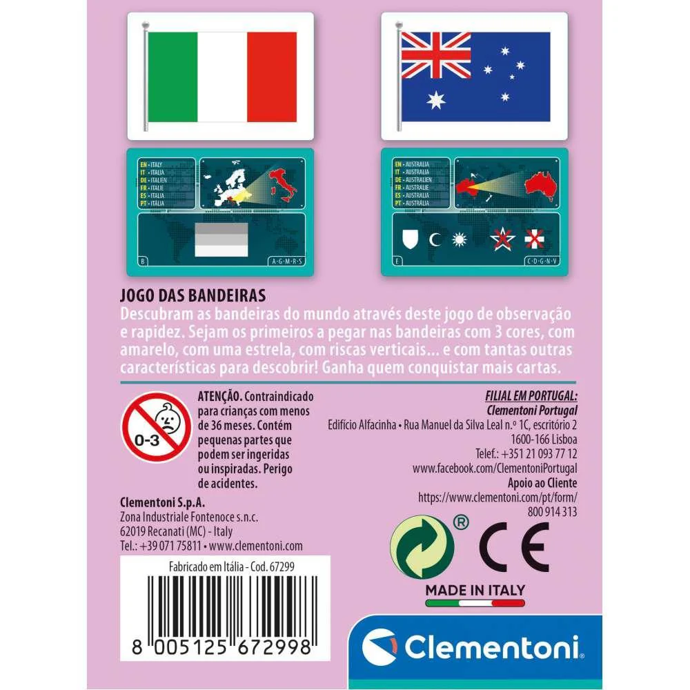 Jogo de Cartas das Bandeiras Clementoni - Image 2