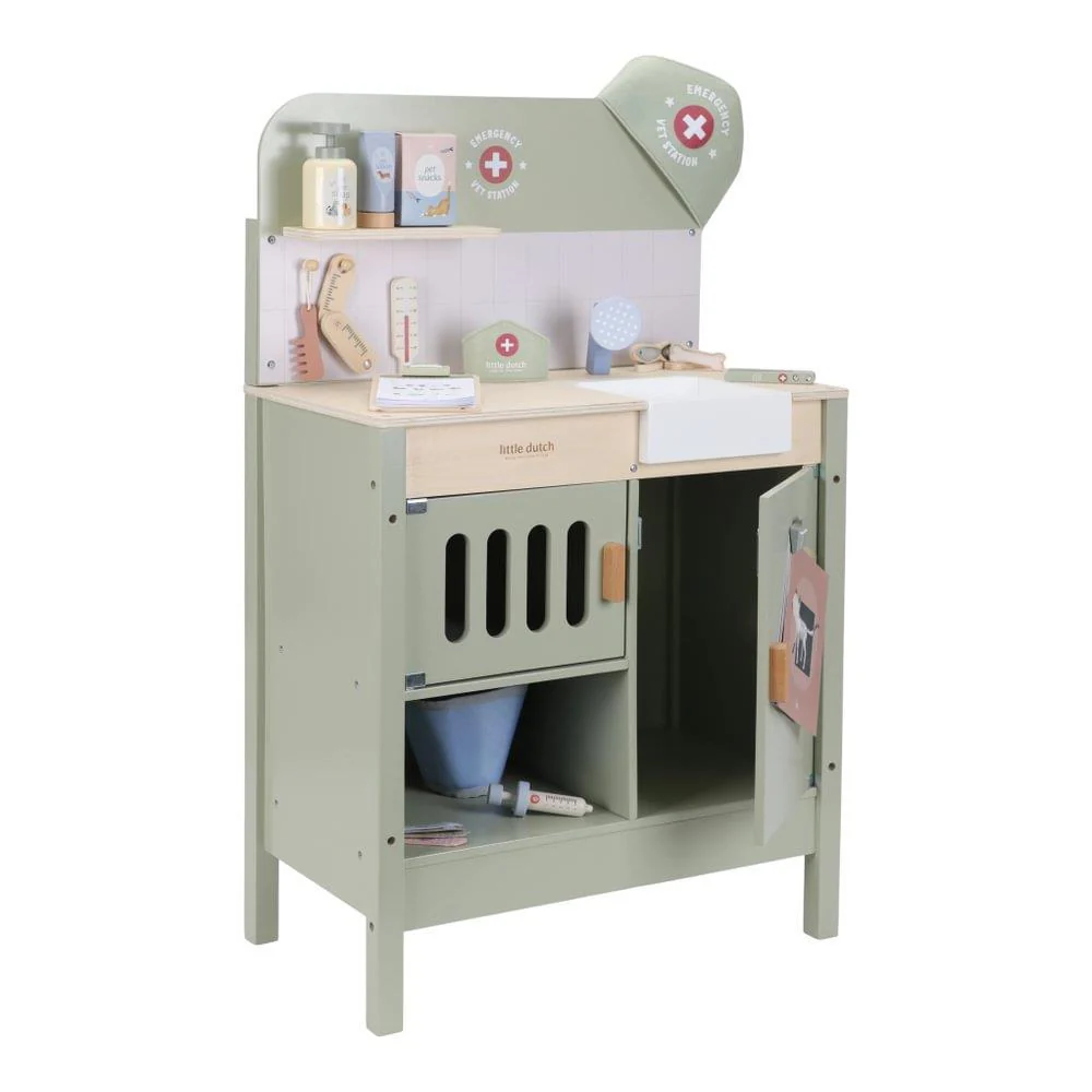 Clínica Veterinária em Madeira com Acessórios Little Dutch Green