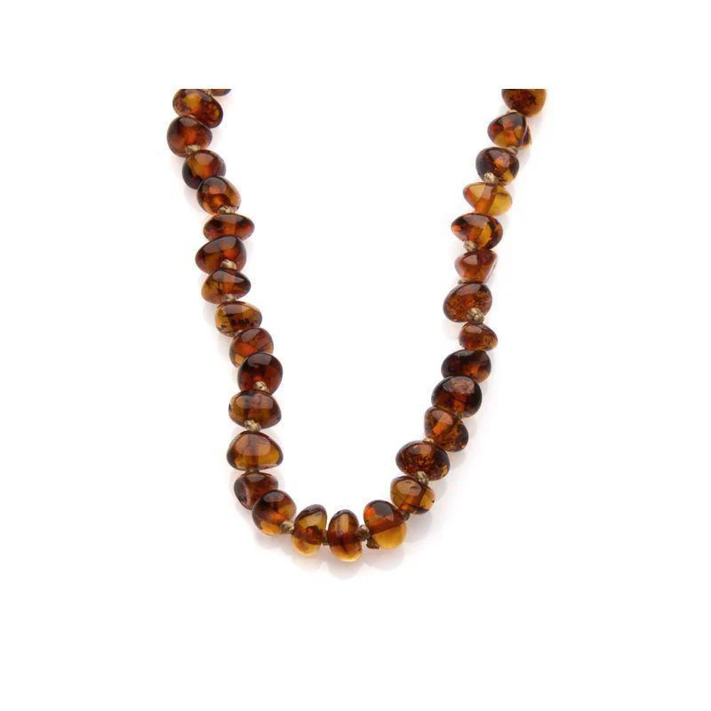 Colar de Ambar Bebé Opalook Cognac com Rosca 32cm