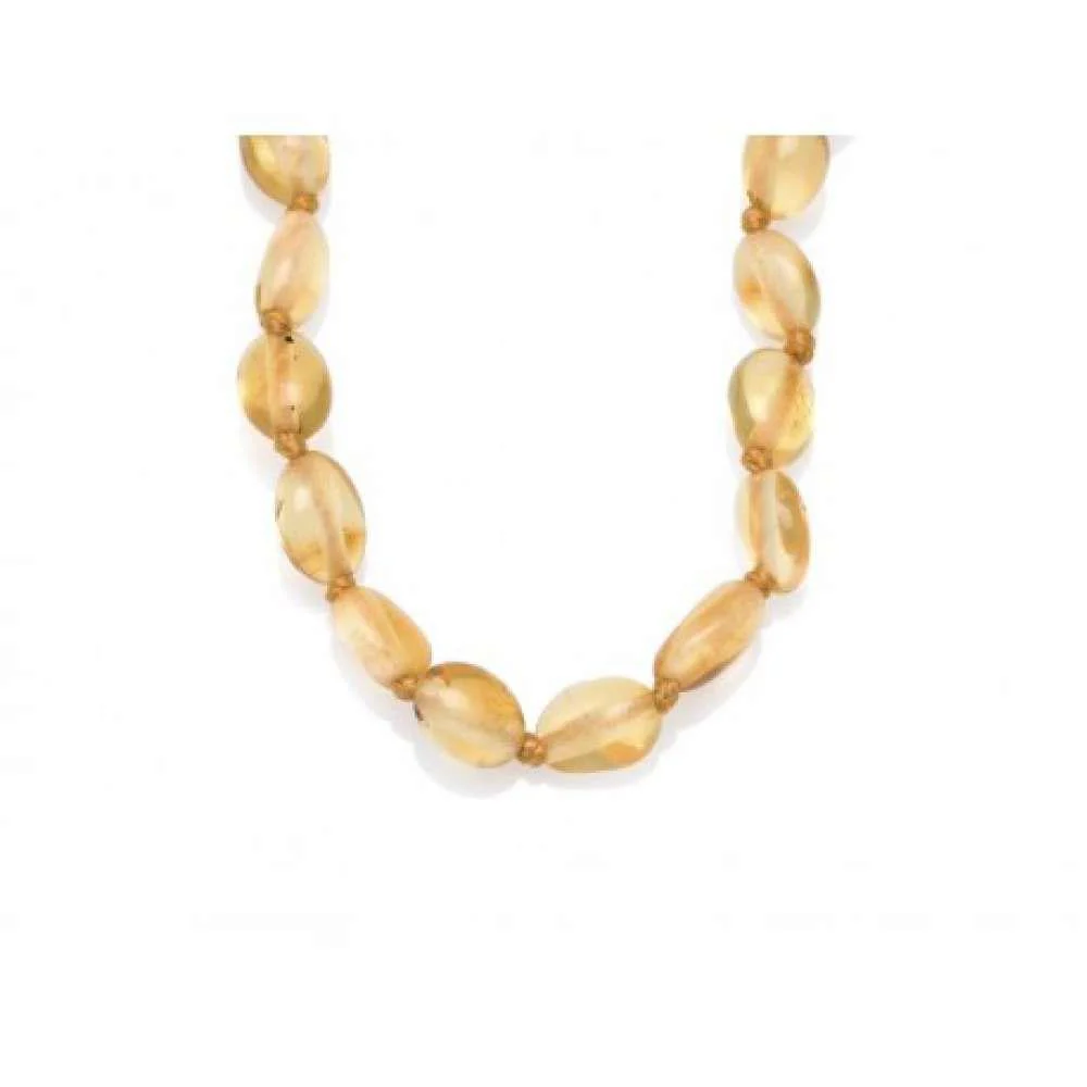 Colar de Ambar para Bebé Opalook Olive Mel com Clip 32cm
