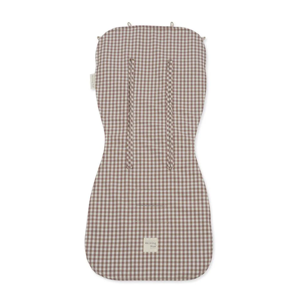 Colchonete para Carrinho Walking Mum Praliné Vichy Moka