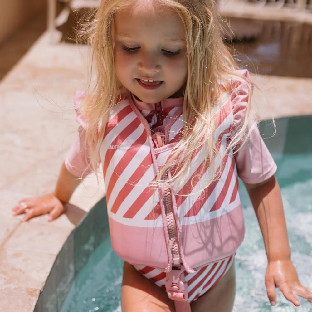 Colete de Aprendizagem Monnëka Stripes Bloom & Blush 2-3 Anos - Image 3