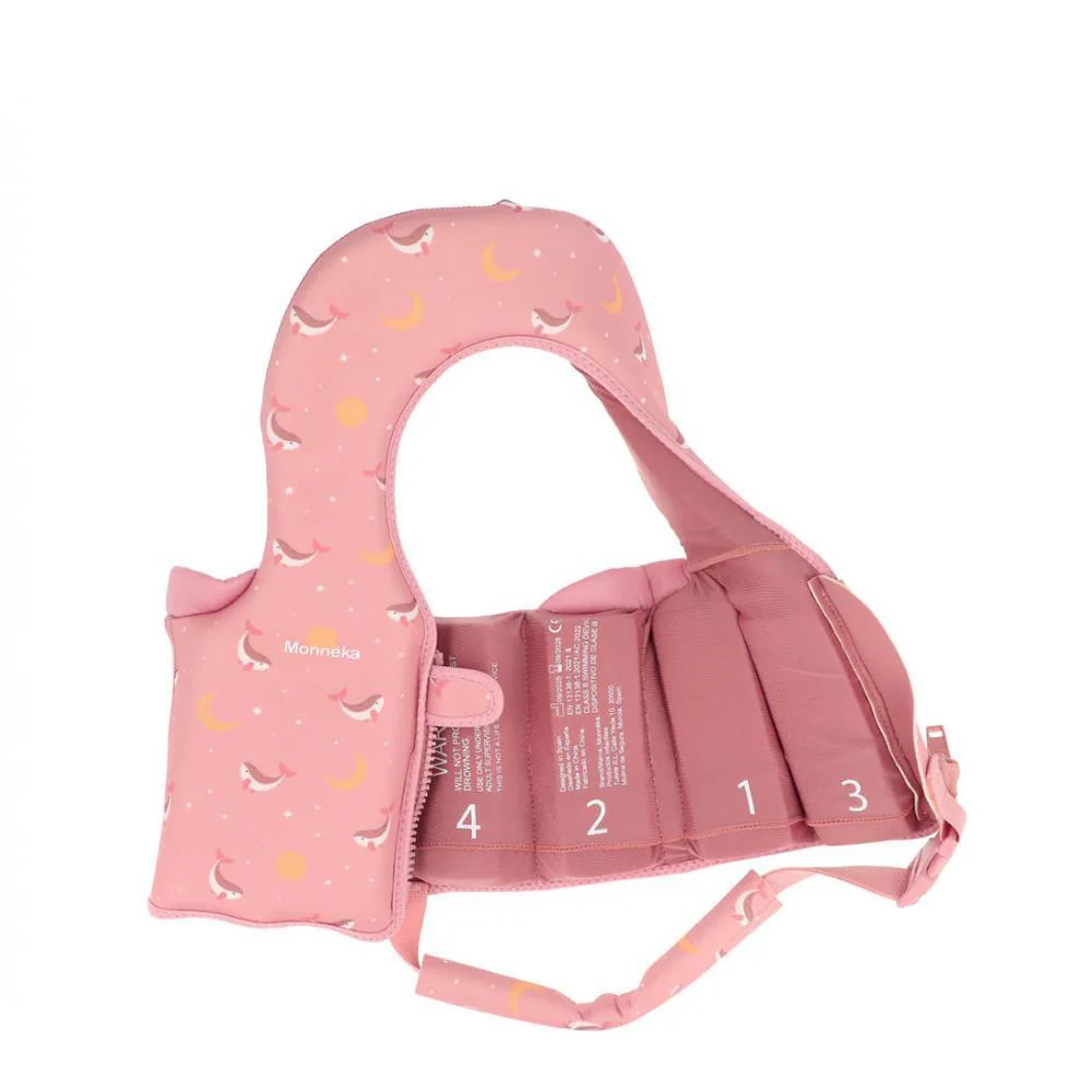 Colete de Aprendizagem Monnëka Whale Pink 1-2 Anos - Image 2
