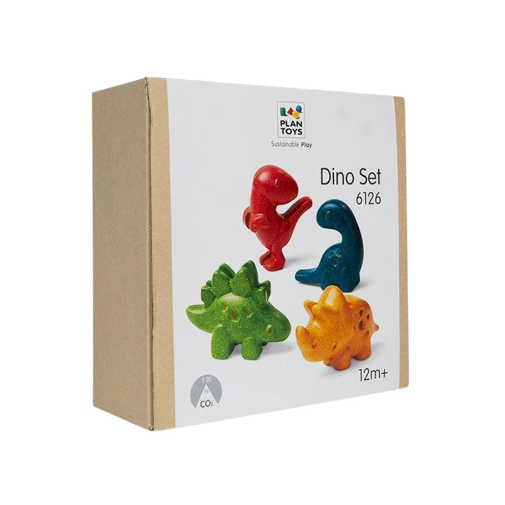 Conjunto com 4 Dinossauros PlanToys