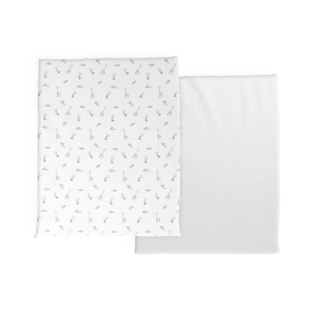 Conjunto de 2 Lençóis Ajustáveis em Algodão Cloud para Chicco Next2Me - Image 2