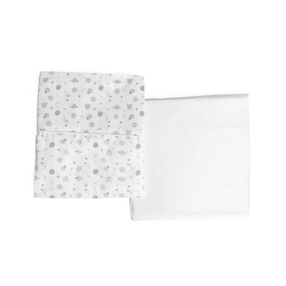 Conjunto de 2 Lençóis em Algodão Confetti para Chicco Next2Me - Image 2