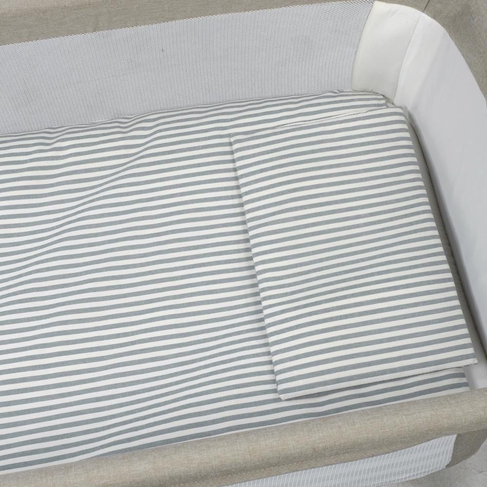Conjunto de 3 Peças para Berço 90x50cm Walking Mum Vichy/Strips Matcha - Image 6
